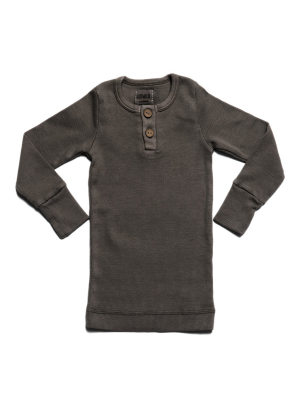 Organic Vintage L/s Top - Slate