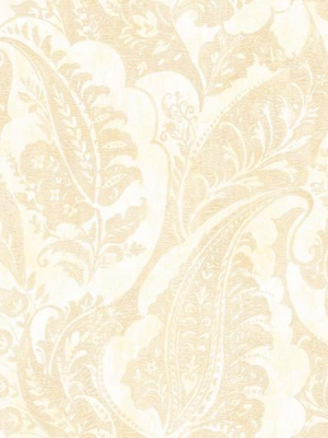 Glisten Wallpaper In Ivory And Taupe By Seabrook Wallcoverings