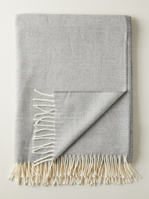 Merino Wool Herringbone Throw