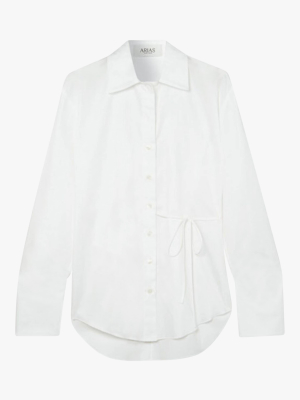 Cotton Side-tie Blouse