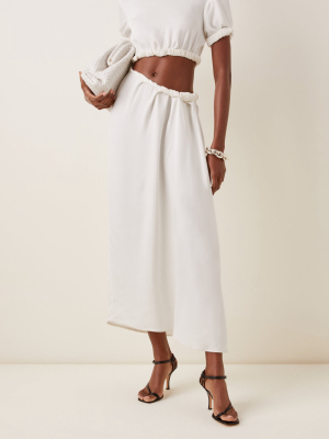 Draped Cut-out Stretch-jersey Maxi Dress