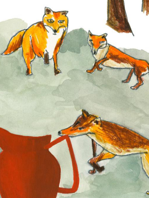 Foxes Print