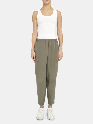 Utility Cargo Pant In Sandwashed Silk