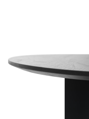 Teak Arc Black Side Table - Varnished