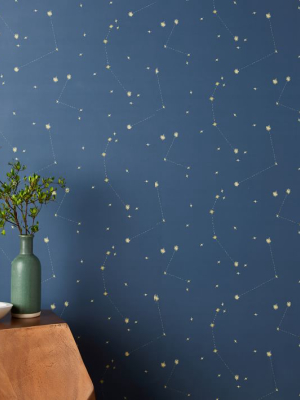 Chasing Paper Constellation Map Removable Wallpaper - Navy