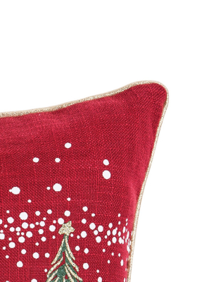 C&f Home Snowy Trees Pillow