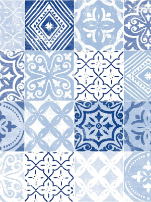 Tilework Peel-and-stick Wallpaper In Glacier Blue By Stacy Garcia For Nextwall