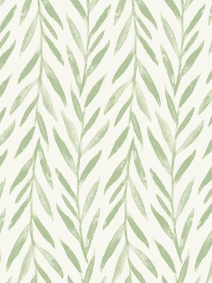 Sample Willow Peel & Stick Wallpaper In Green By Joanna Gaines For York Wallcoverings