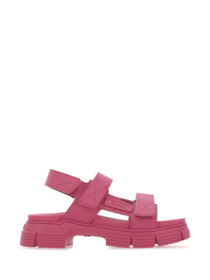 Ganni Velcro Strap Sandals