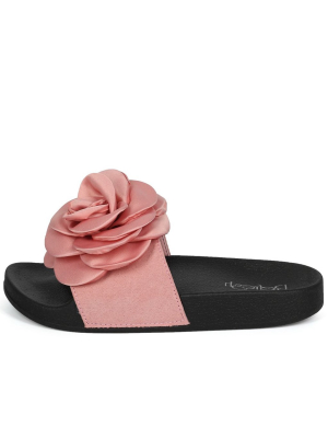 Sandy05 Mauve Rose Slide On Sandal