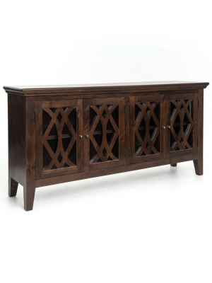 Azalea 4 Door Sideboard, Antique Brown