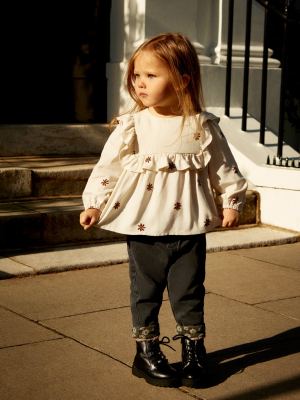 Floral Embroidery Shirt