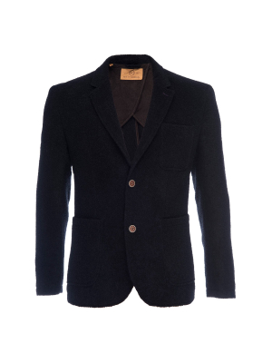 Kurt Notched Lapel Blazer In Chenille