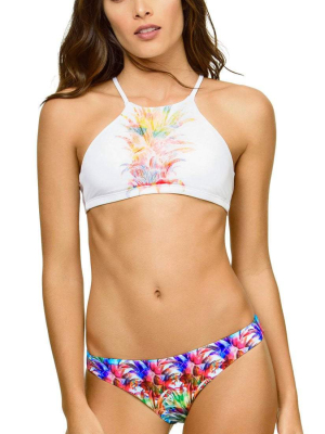 Pilyq Lanai Hudson High Neck Bikini Top