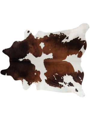 Chocolate And White Brazilian Cowhide