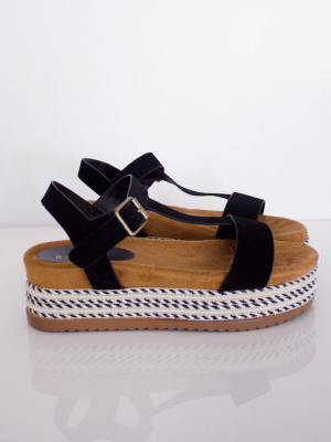 Hawthorn Platform Sandals - Black