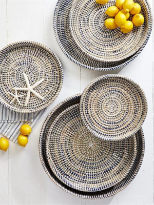 Set Of 6 Nested Woven Trays