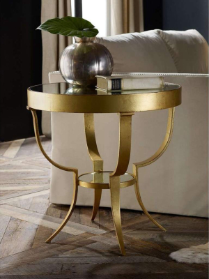 Wrought Gueridon-gold Leaf Side Table