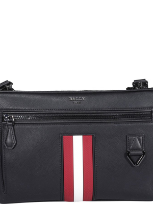 Bally Logo Plaque Stripe-detail Messenger Bag