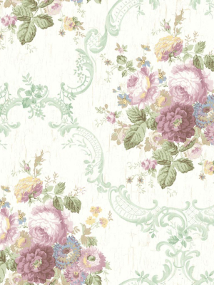 Garden Cameo Wallpaper In Violet From The Spring Garden Collection By Wallquest