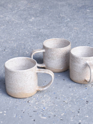 Wild Bower Studio Speckled White Mug