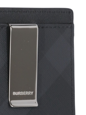 Burberry London Check Money Clip Card Case