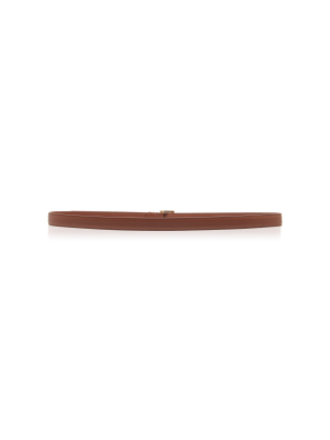 Logo-detailed Saffiano Leather Belt