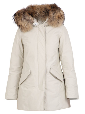 Woolrich Hooded Fur Trimmed Coat