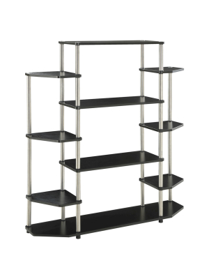 51.13 Wall Unit Bookshelf Black - Breighton Home