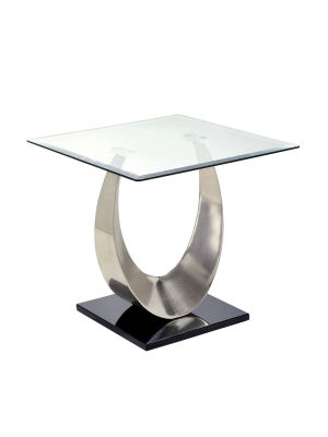 Juliana End Table Silver/black - Iohomes