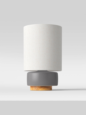 Ceramic Table Lamp With Wood Base - Project 62™