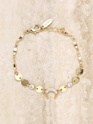 Luck On Your Side 18k Gold Plated Crystal Bracelet