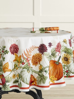 Harvest Pumpkin Patch Round Tablecloth
