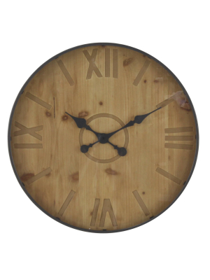 32" Rustic Wall Clock Black - Olivia & May