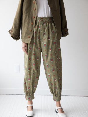 Cairo Pant | Olive Lady Print