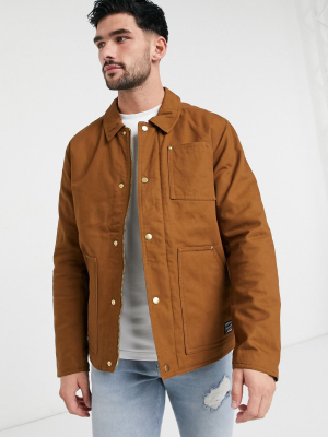 Jack & Jones Originals Worker Jacket In Tan