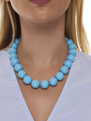 17" Turquoise Bead Necklace With Clasp