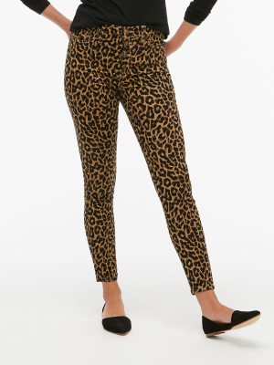 Leopard 9" High-rise Skinny Jean With Button Fly