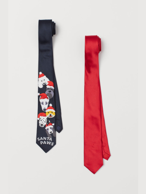 2-pack Satin Ties