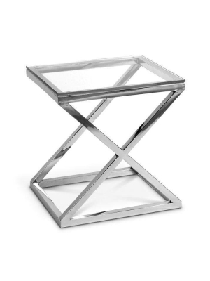 Eichholtz Criss Cross Side Table - Silver