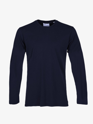 Classic Organic Ls Long Sleeve Tee In Deep Black