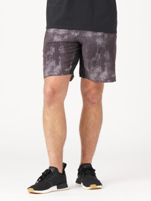 Acadia Short: Black Cloud Drip Print