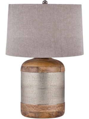 Jonas Argentan Drum Table Lamp