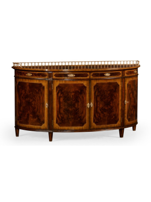 Large Mahogany Demilune Sideboard