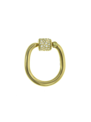18k Stoned Trundle Lock Ring, Diamond