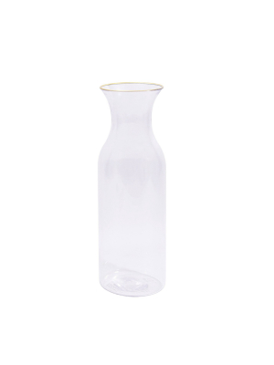 Clear Pitcher/ Carafe With Gold Rim - Spritz™