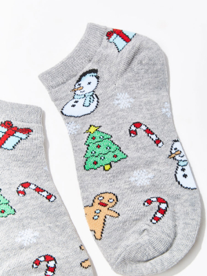 Holiday Print Ankle Socks