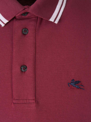 Etro Logo Embroidered Polo Shirt