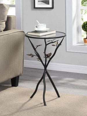 Bird And Branches Tripod Side Table Antique Bronze - Firstime