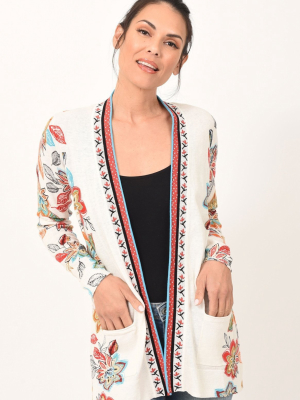 Bella Floral Print Cardigan